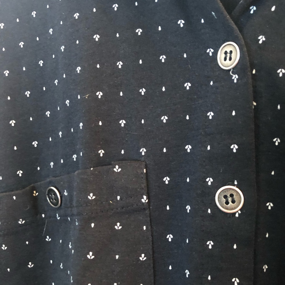 Jordache Vintage Sweatshirt Top with Metal Buttons - Picture 3 of 4
